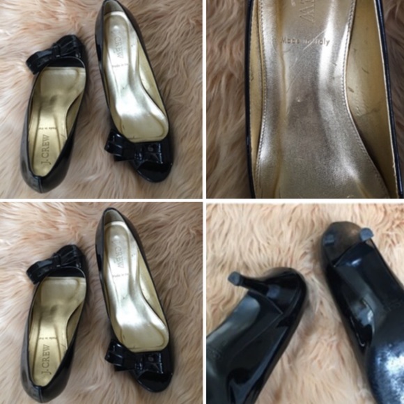 J. Crew Peep Toe Bow Accented Heels #8 - Picture 4 of 4