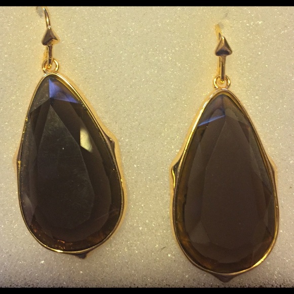 🌺Stella & Dot Sentiment Stone Drops -Smoky Quartz