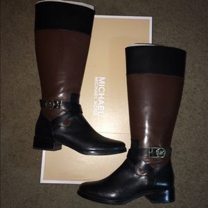 Michael Kors Black Brown Tall Boot. Size 7.5.