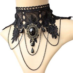 Lace Choker Statement Necklace