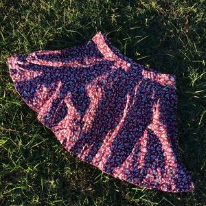 Stretchy Floral Skater Skirt