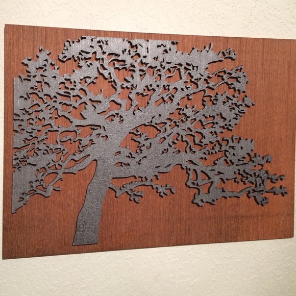 Wood Wall Art!!! Steel paint accent