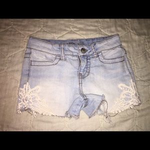 Cute girls jean shorts