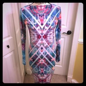 Asos Printed Dress - scoop back