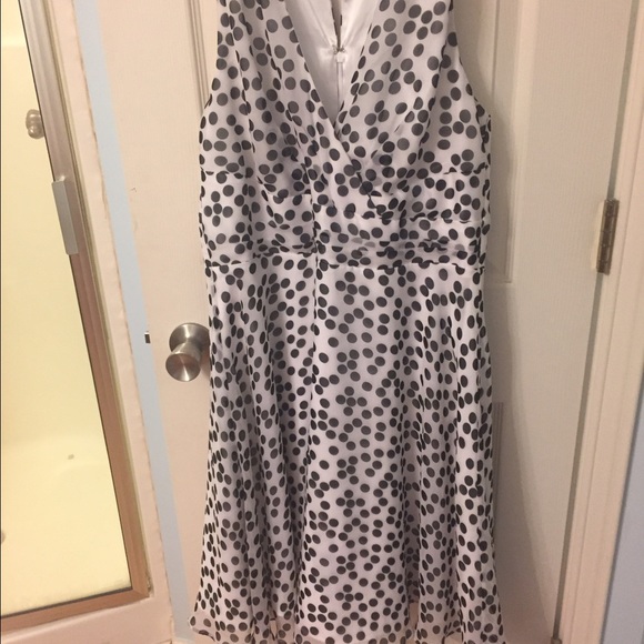 White House black market polka dot dress