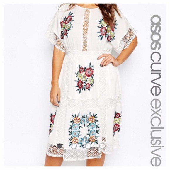 ASOS Curve Dresses & Skirts - Asos Curve White Midi