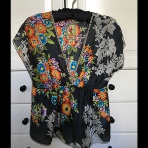 Johnny Was 100% Silk top