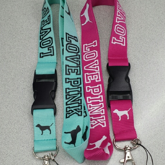 2 New Love Pink Lanyards