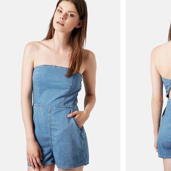 Top shop, urban outfitters, denim romper