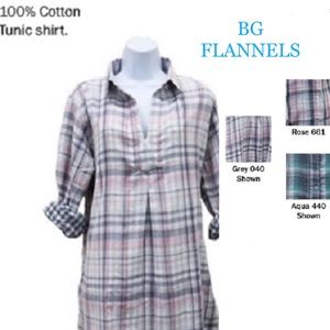 BG FLANNEL Tunic Shirt "Grey"