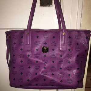 MCM PURPLE REVERSIBLE TOTE