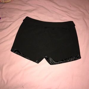 black asymmetrical skort