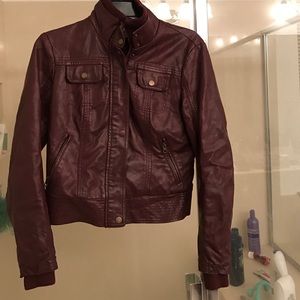 Holiday sale❗️Dark red/maroon leather jacket