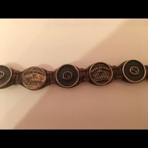 Authentic Gucci craft bracelet, leather