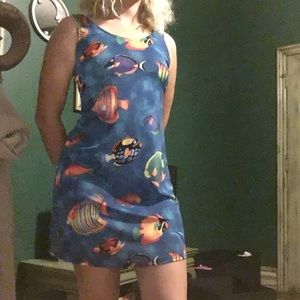Vintage fish print dress