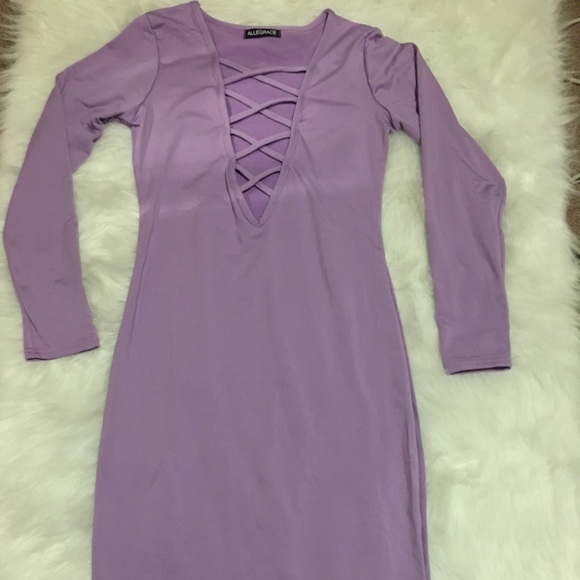 Purple sexy / warm club dress - Picture 2 of 2