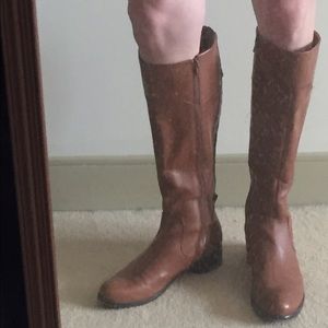 Corso Como boots in rich tan leather.