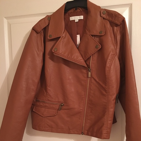 Sleek Sable Faux Leather Jacket - Picture 1 of 3