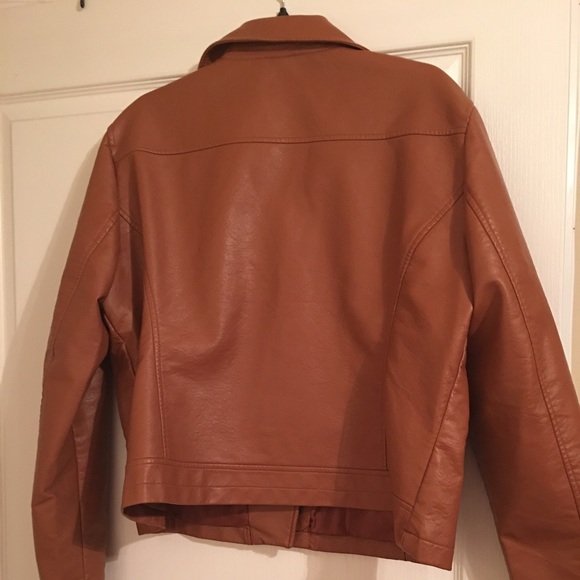 Sleek Sable Faux Leather Jacket - Picture 2 of 3