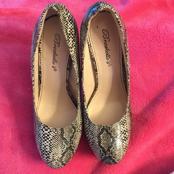Snake Print Heels