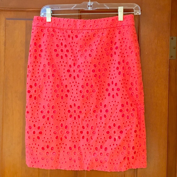 J. CREW  (salmon pencil skirt)