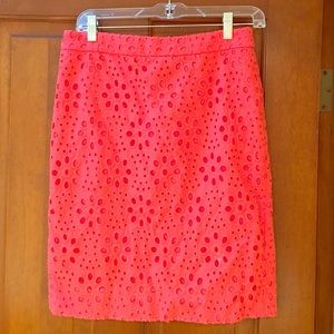 J. CREW  (salmon pencil skirt)