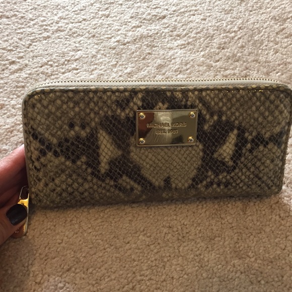 Michael Kors Handbags - Michael Kors Python Wallet