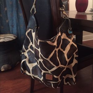 Rooney & Bourke giraffe print large shoulder bag