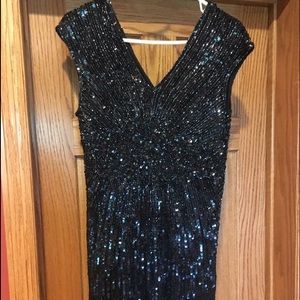 Designer Parker Black sequin dress. Size 10