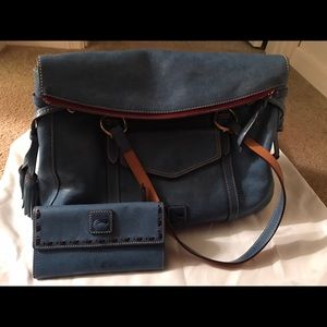 Dooney and Bourke NWOT dark blue bag and wallet