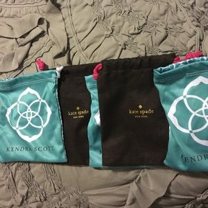 5 Kate Spade and Kendra Scott jewelry dust bags