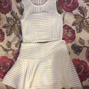 white skirt set