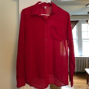 Sheer Aeropostale Pink Button-down