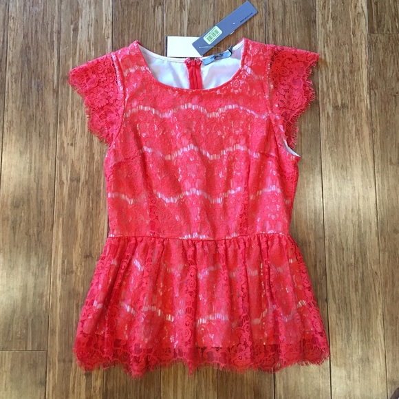 NWT lace peplum top, size small