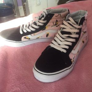 Pink banana Sk8 hi top vans