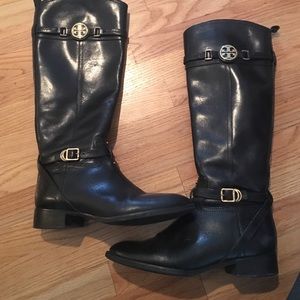 Tory Burch knee high leather boots size 10