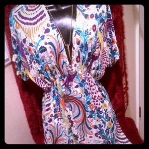 Los Angels t-bags mod abstract bird pattern tunic
