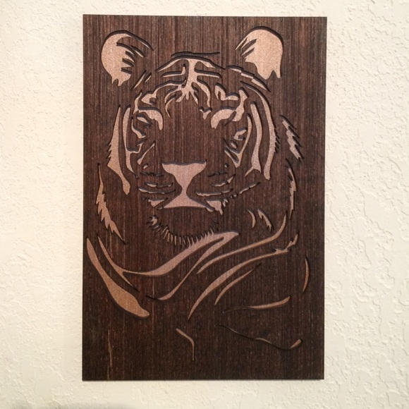 New! Wood Wall Art Tiger!!!