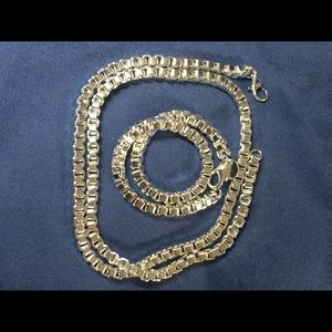 Sterling Silver Venetian  Necklace Bracelet