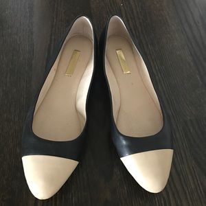 Louise et Cie black and cream flats