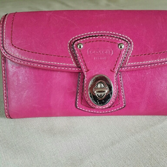 Pink leather Coach wallet