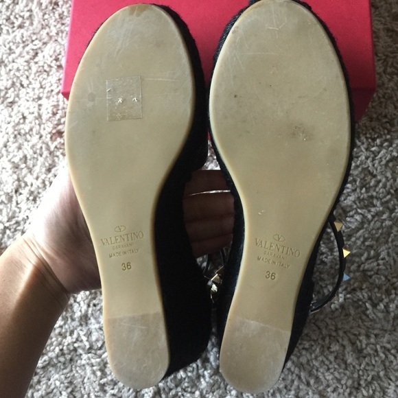 SOLD! Valentino Rockstud Wedges - Picture 3 of 4