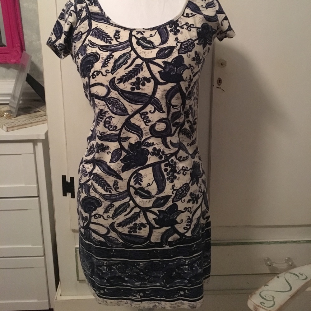 Blue & White Dress