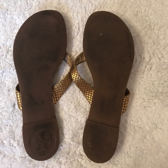 Tory Burch leather flip-flops sandals - Picture 4 of 4