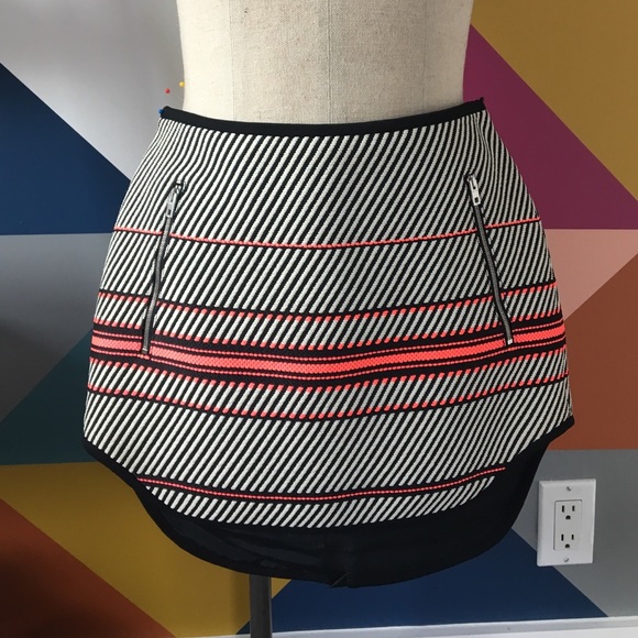Rag & Bone white & black stripe Bess mini skirt
