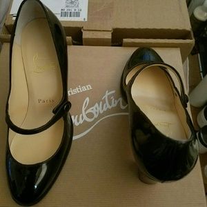 Black Patent Leather Mary Jane Louboutins size 7