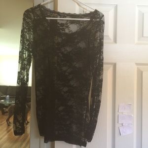Lace long sleeved top