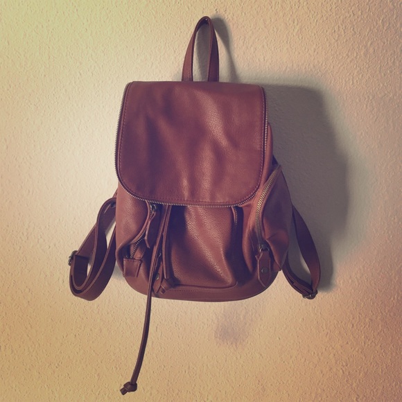 Small tan backpack