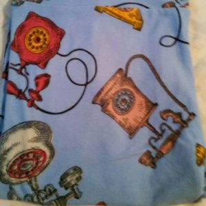 Lularoe TC vintage phone leggings HTF