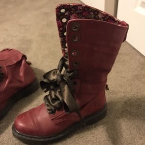 Dr. Martens Crimson Floral Boots